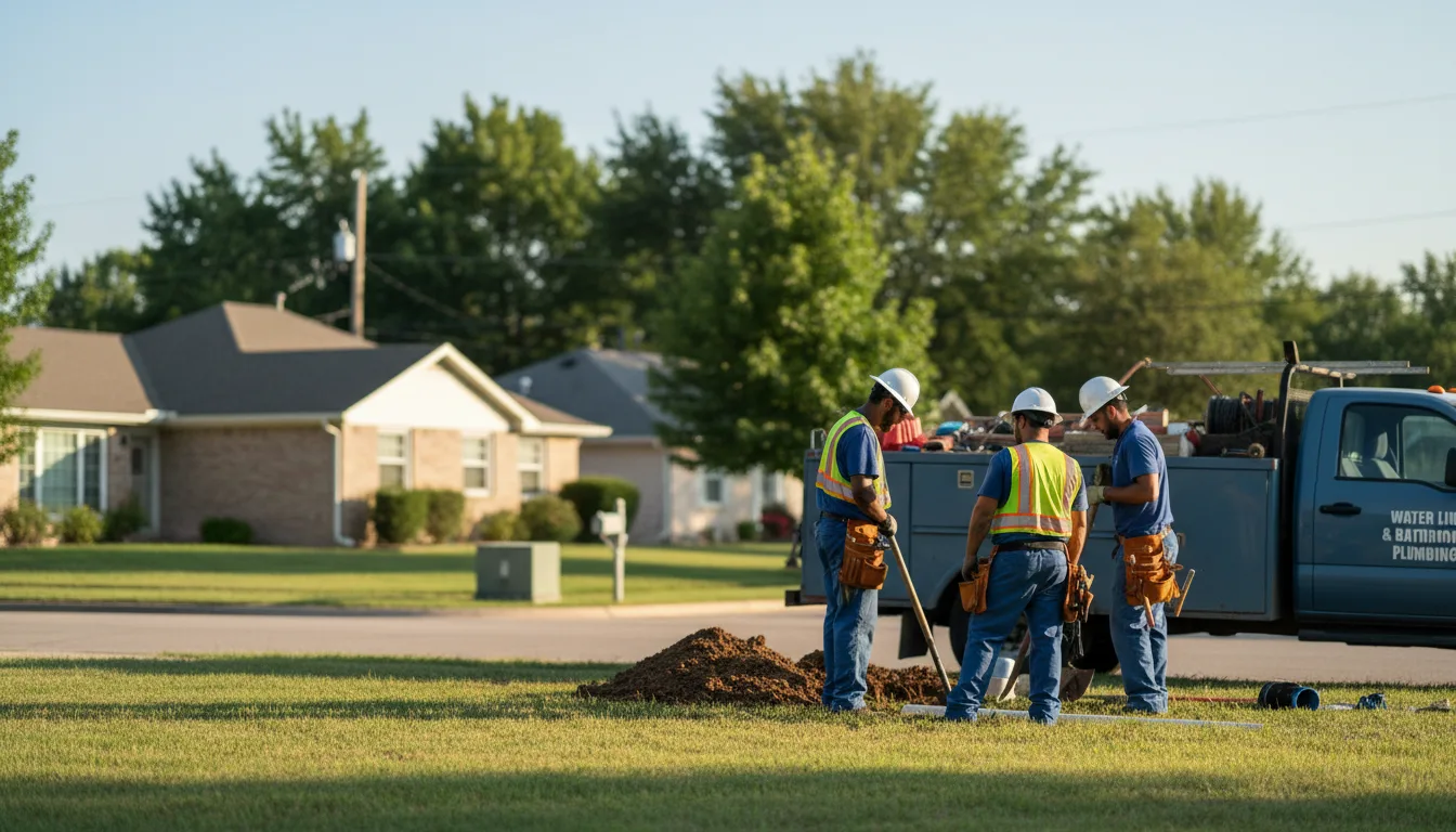 Residential water line and bathroom plumbing service in Morrisonville, WI